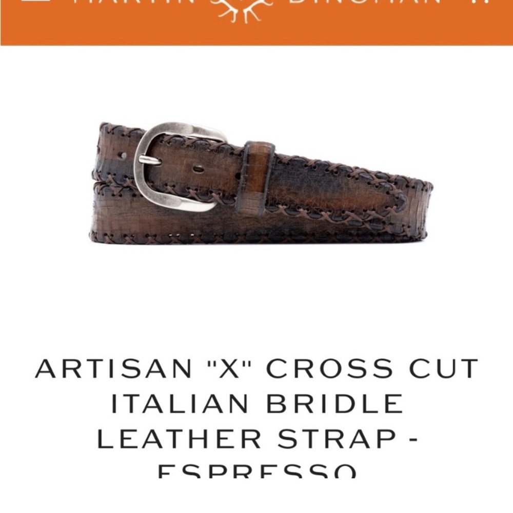 Martin Dingman Bridle Leather Man Belt excellent condition see all photos - Picture 16 of 16